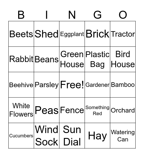 Farm to Fork Bingo! Bingo Card