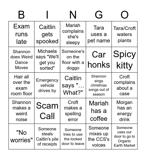 CCS Bingo Card