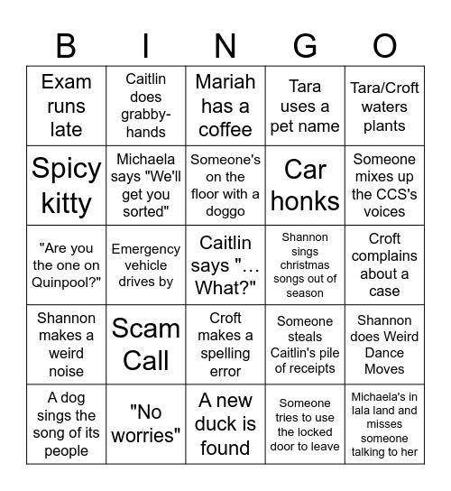 CCS Bingo Card