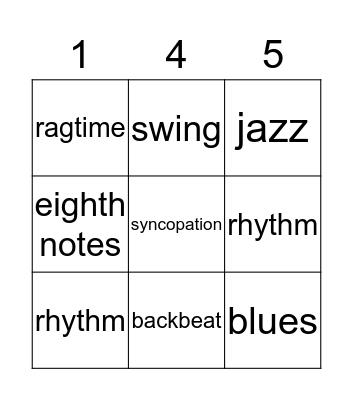 Blues Bingo Card