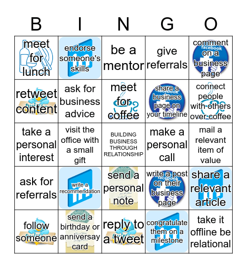 Nurture Your Network Bingo Card