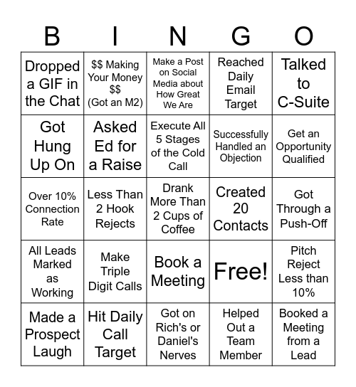 BDR BINGO Card