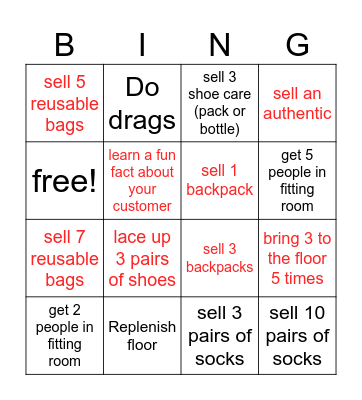 V A N S Bingo Card