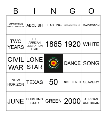JUNETEENTH BINGO Card
