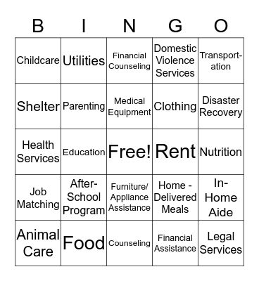 Responding to Distress Calls Bingo Card