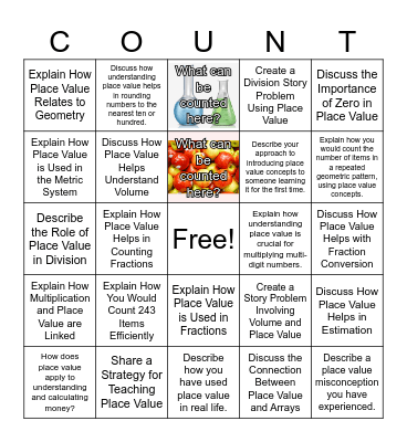 Counting Collections Bingo Card