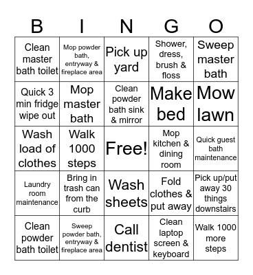 Thursday Bingo Blackout Bingo Card