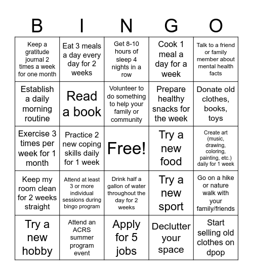 Magic Bingo Card