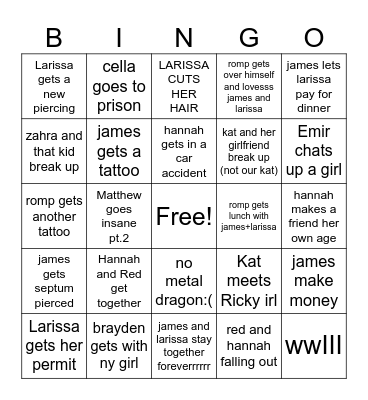 Summer Bingo Card