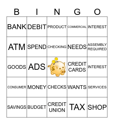 CONSUMER BINGO Card