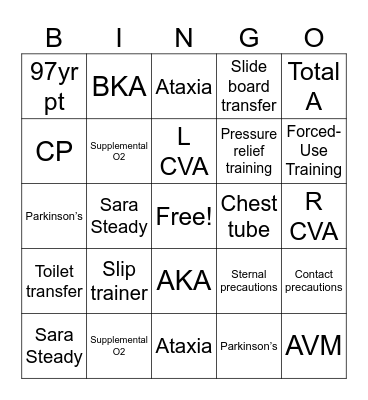 Summer DCP Bingo Card