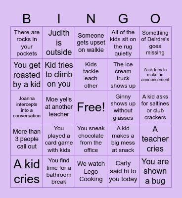 CASP Bingo Card