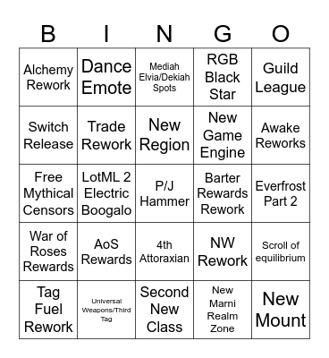 Heidel Ball 2024 Bingo Card