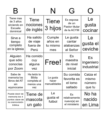 Descúbrelo Bingo Card