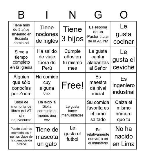 Descúbrelo Bingo Card