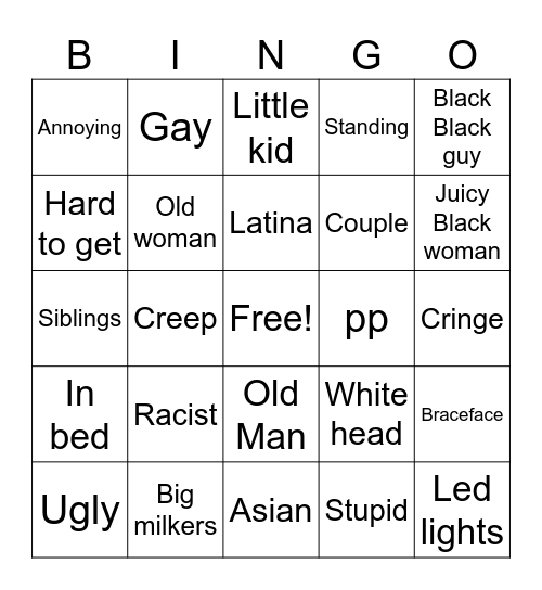Ometv ethn bingo Card