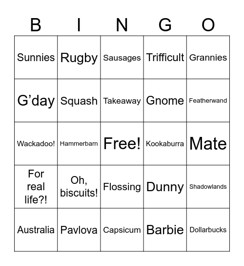 Bluey Bingo Card