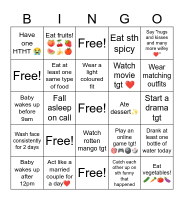 KL BINGO Card