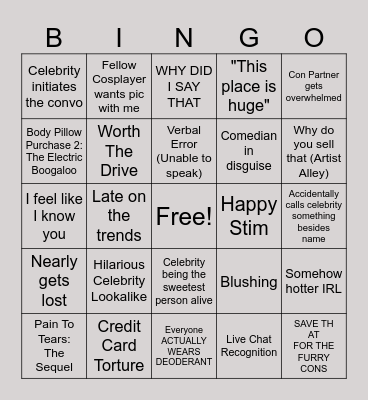 Convention Bingo Card