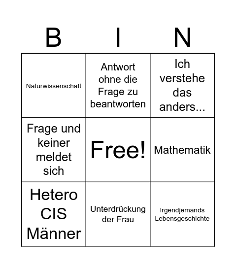 GESCHICHTE PROPÄ Bingo Card