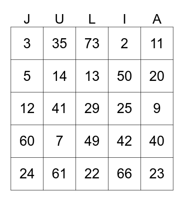 30th Birthday Party Bingo Card