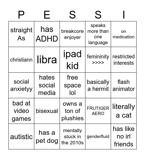 cys bingo 🙀🙀🙀 Bingo Card