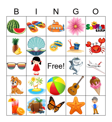 Summer Camp 2024 Bingo Card