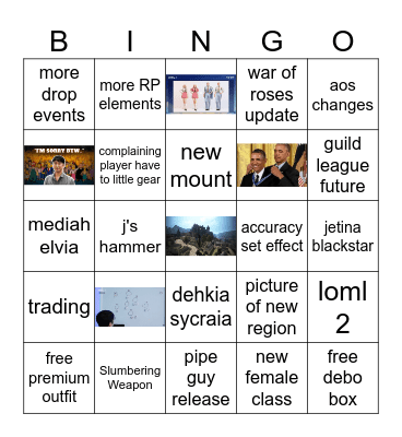 Heidel Ball 2024 Bingo Card