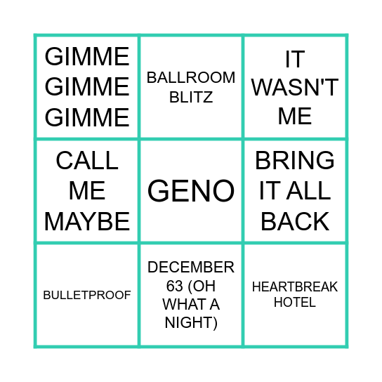 THE X-FACTOR Bingo Card