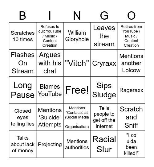 Cyraxx Goblingo Bingo Card