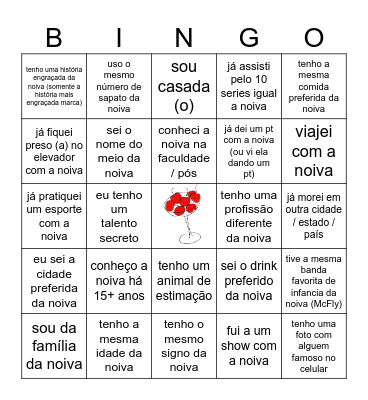 Camila's Bachelorette Bingo Card