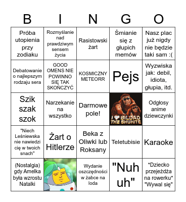 Rozmowy Amelki i Natalki Bingo Card