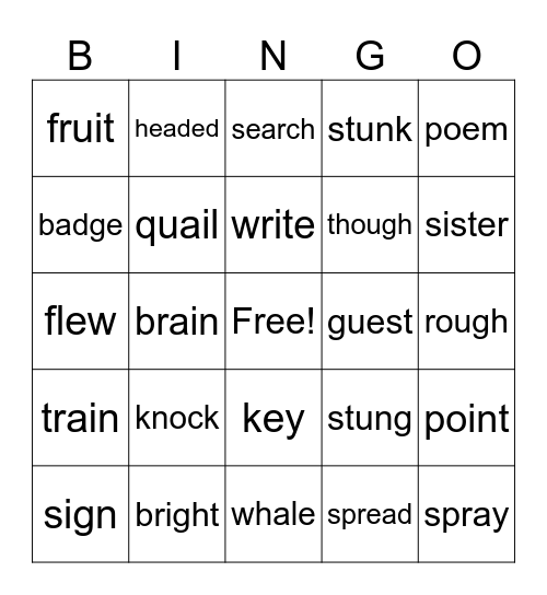 Let's READ Bingo Card