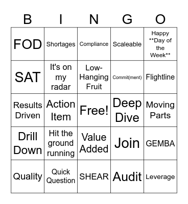 Bingo Card