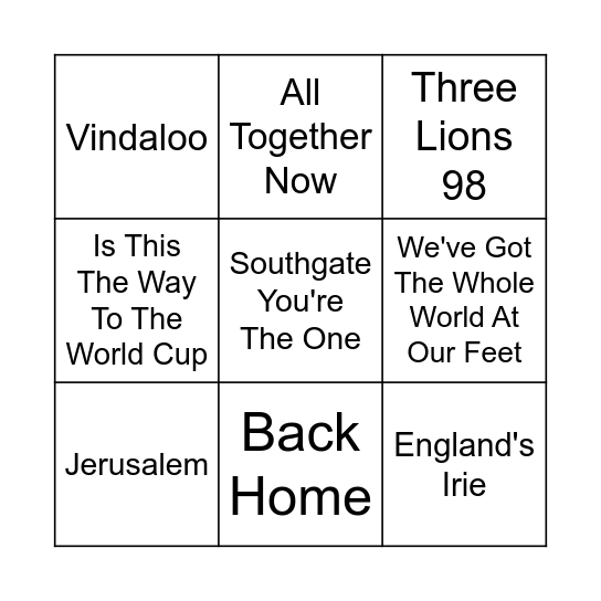 FOOTBALL Bingo Card