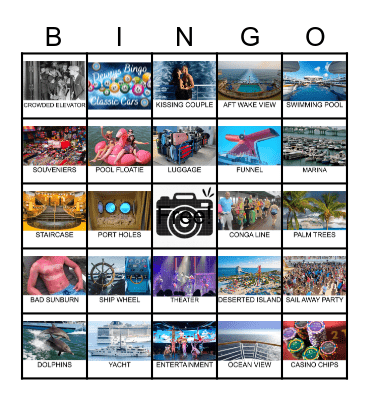 Cruise Photo Bingo Card