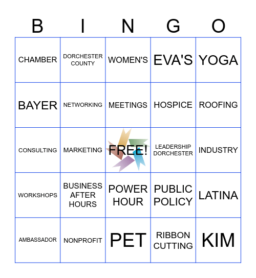 CHAMBER BINGO Card