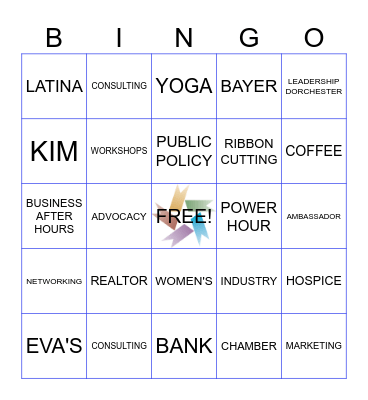 CHAMBER BINGO Card