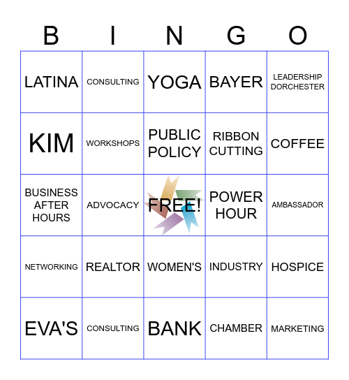 CHAMBER BINGO Card