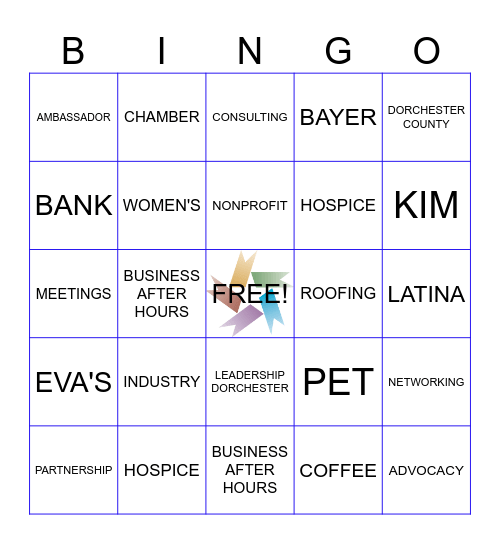 CHAMBER BINGO Card