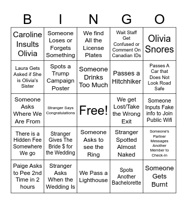 Olivi'as Vagabond Bach Bingo Card