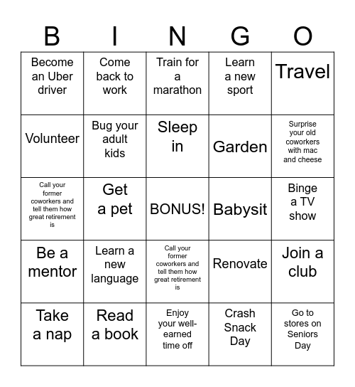 Divisional Bingo! Bingo Card