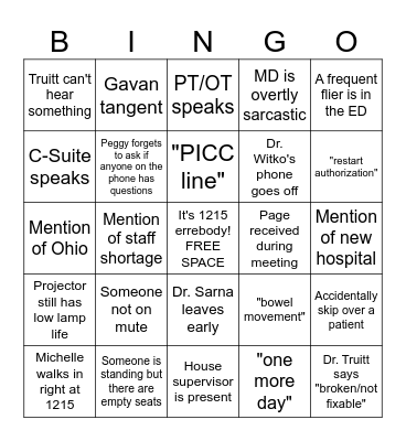 MDR BINGO Card