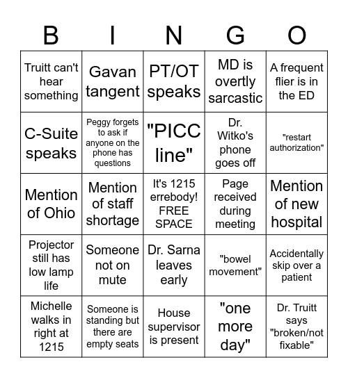 MDR BINGO Card