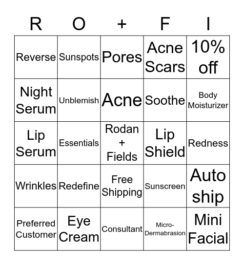 Be Your Own Kind of Beautiful Bingo Card