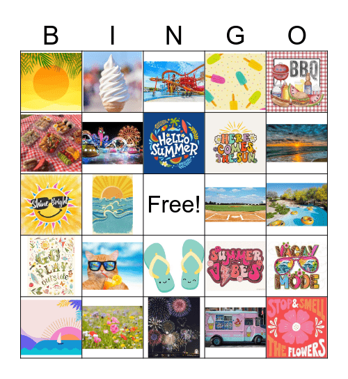 Summertime Bingo Card