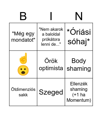 Ruff Bálint Bingó Bingo Card