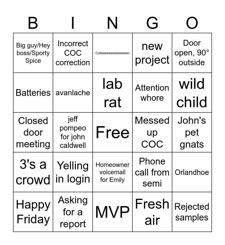 kickoff bingo Card