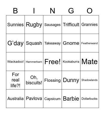 Bluey Bingo Card