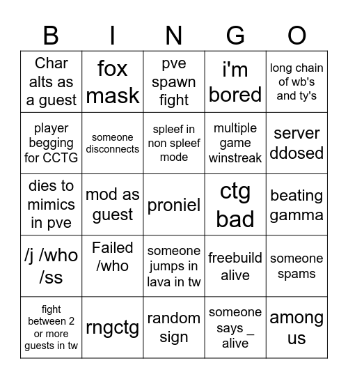 Bingo Card
